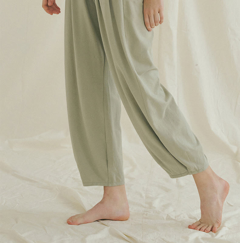 Pantalones harén Leica holgados, informales, transpirables y con bolsillos para mujer de Buddha Stones - image 20