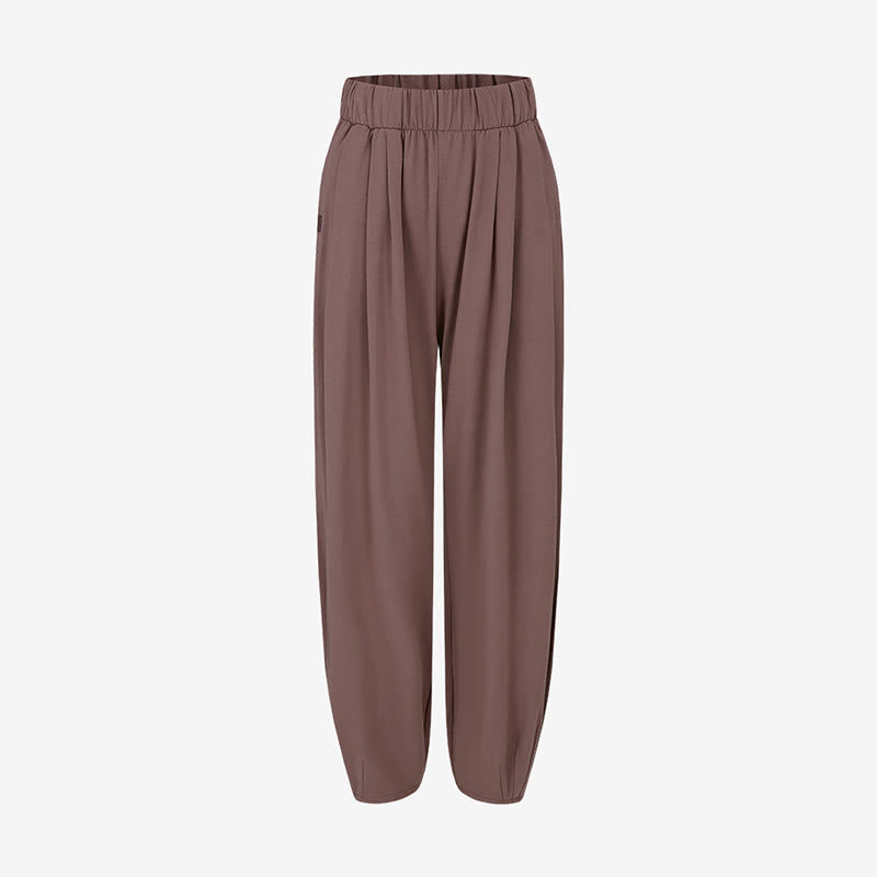 Pantalones harén Leica holgados, informales, transpirables y con bolsillos para mujer de Buddha Stones - image 23