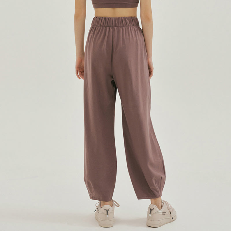 Pantalones harén Leica holgados, informales, transpirables y con bolsillos para mujer de Buddha Stones - image 23