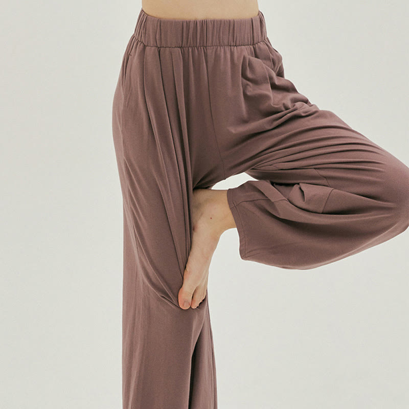 Pantalones harén Leica holgados, informales, transpirables y con bolsillos para mujer de Buddha Stones - image 25