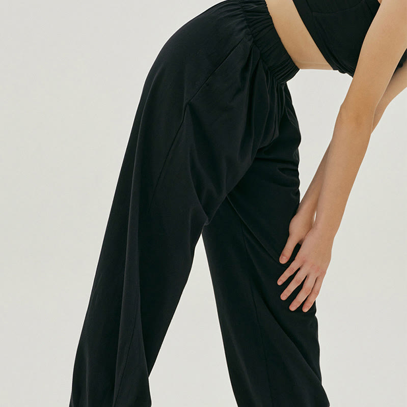 Pantalones harén Leica holgados, informales, transpirables y con bolsillos para mujer de Buddha Stones - image 10