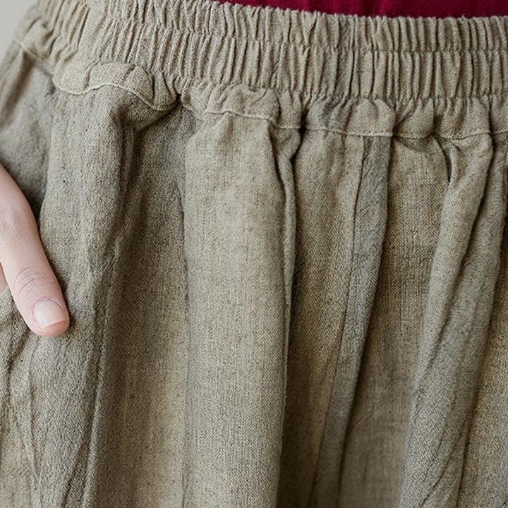 Pantalones de mujer de ramio desgastados, lisos, holgados y casuales con diseño tie-dye y bolsillos de Buddha Stones