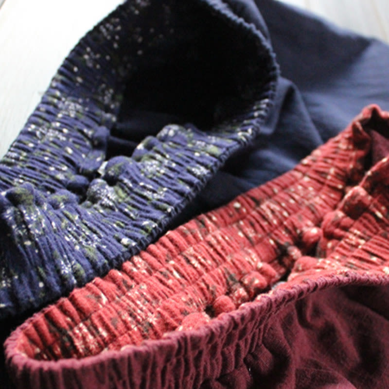 Pantalones anchos de pierna de ramio para mujer, informales, lisos y holgados, con bolsillos, de Buddha Stones