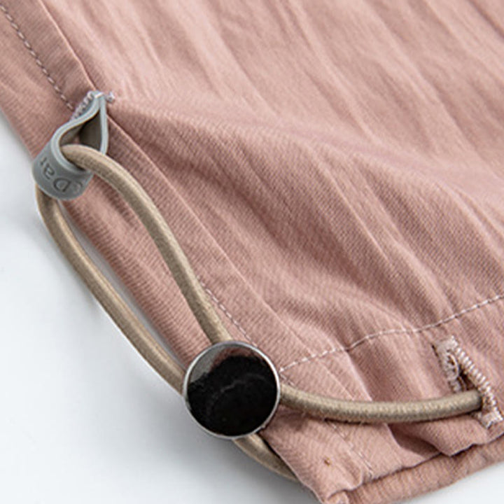 Pantalones anchos de viscosa para mujer, informales, lisos, sueltos, con cintura elástica alta y bolsillos, de Buddha Stones - image 16