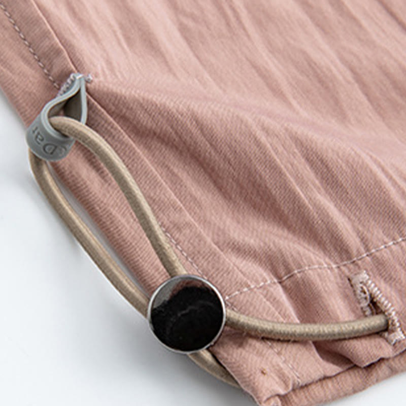 Pantalones anchos de viscosa para mujer, informales, lisos, sueltos, con cintura elástica alta y bolsillos, de Buddha Stones - image 15