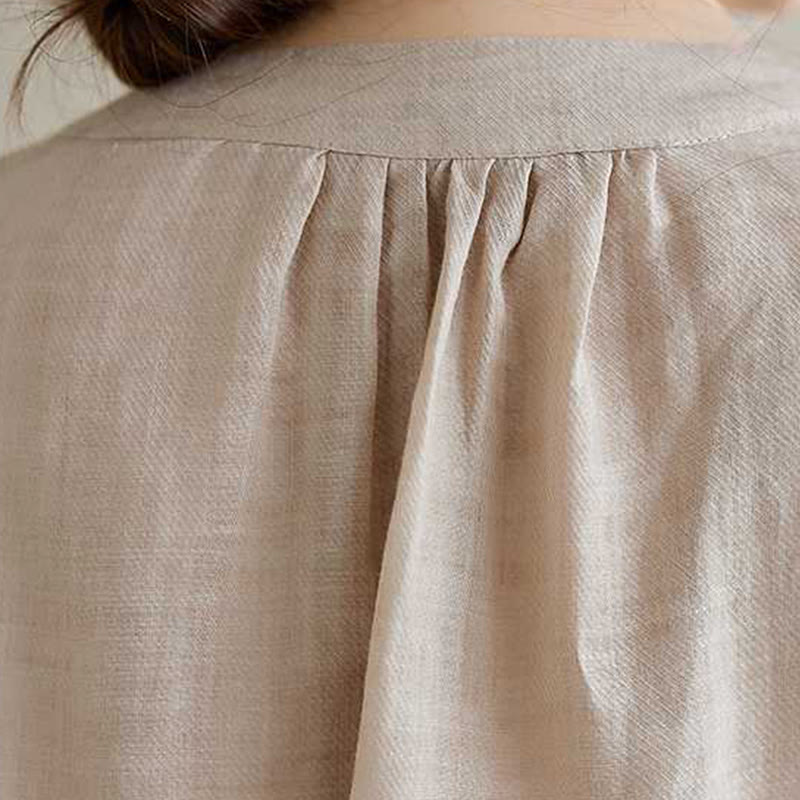 Conjunto de 2 piezas de camisa y pantalones con bordado de flores de algodón y piedras de Buddha Stones para meditación, tai chi y zen para mujer - image 23