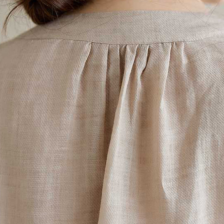 Conjunto de 2 piezas de camisa y pantalones con bordado de flores de algodón y piedras de Buddha Stones para meditación, tai chi y zen para mujer - image 23