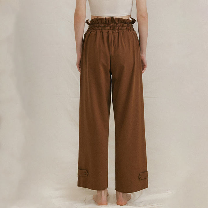 Pantalones holgados de licra con hebillas informales y bolsillos para mujer con Buddha Stones - image 2