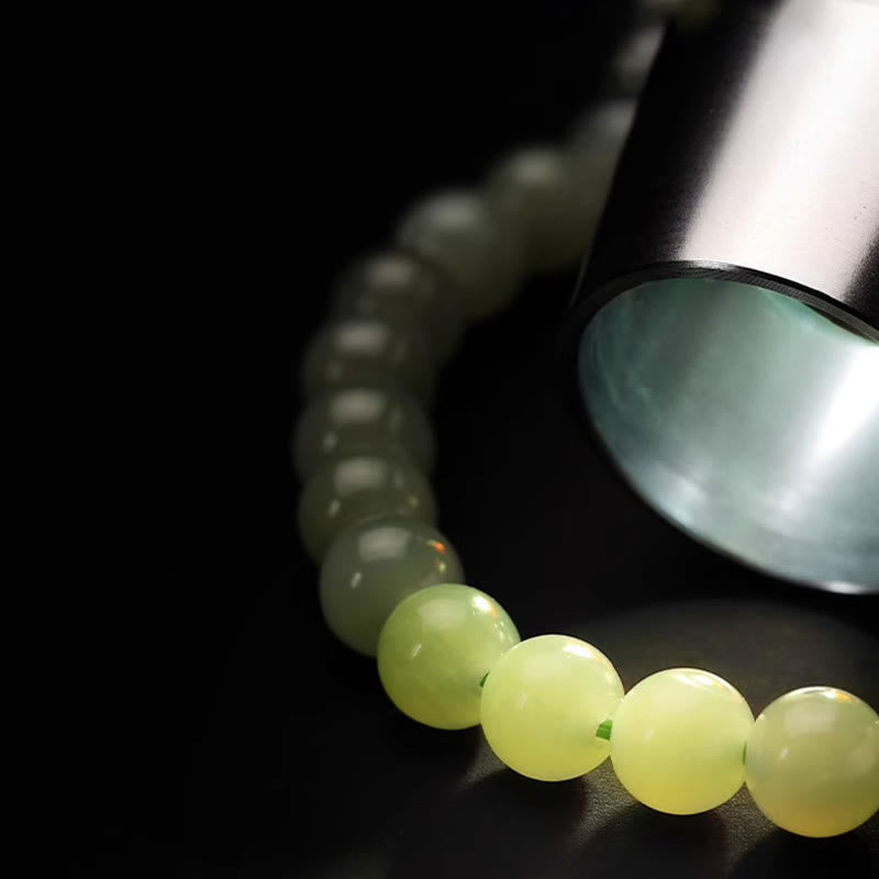 Pulsera de la suerte con monedas de cobre y conejo de ágata y jade hetiano natural de Buddha Stones