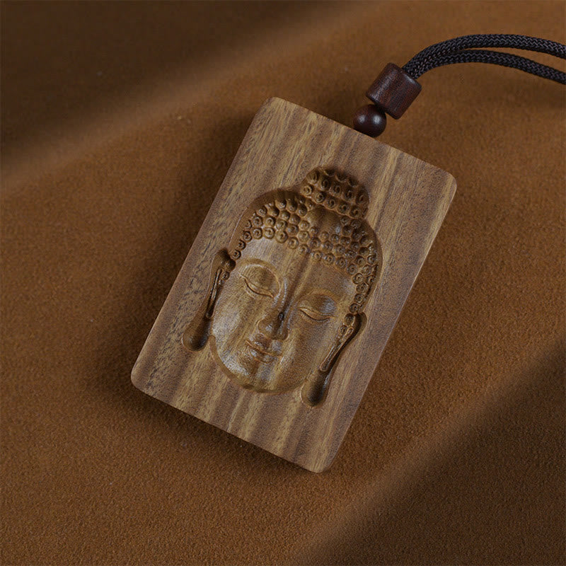 Colgante con símbolo positivo de Buda de sándalo verde y Buddha Stones de Buda - Sándalo verde - image 1