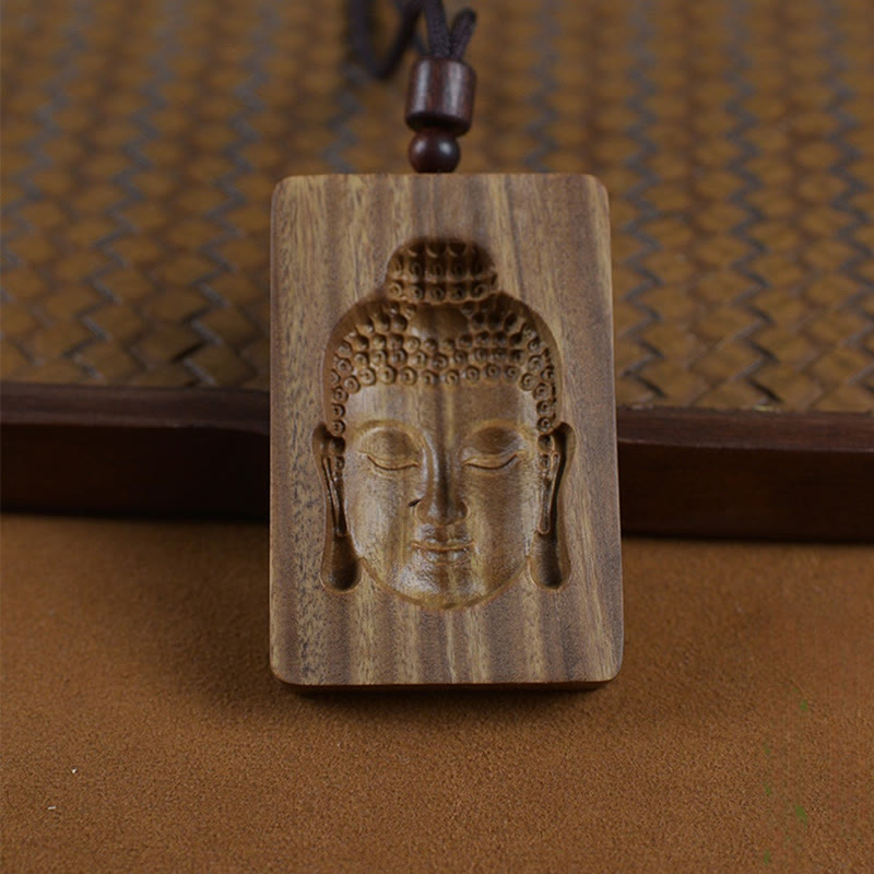 Colgante con símbolo positivo de Buda de sándalo verde y Buddha Stones de Buda - image 2