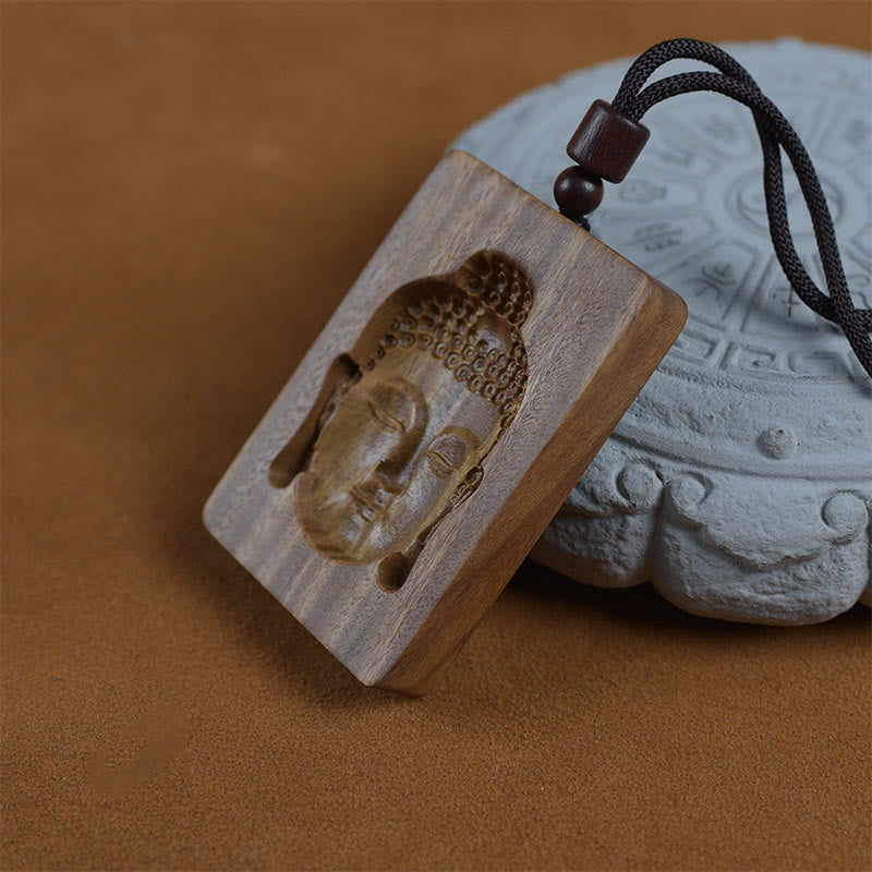 Colgante con símbolo positivo de Buda de sándalo verde y Buddha Stones de Buda - image 4