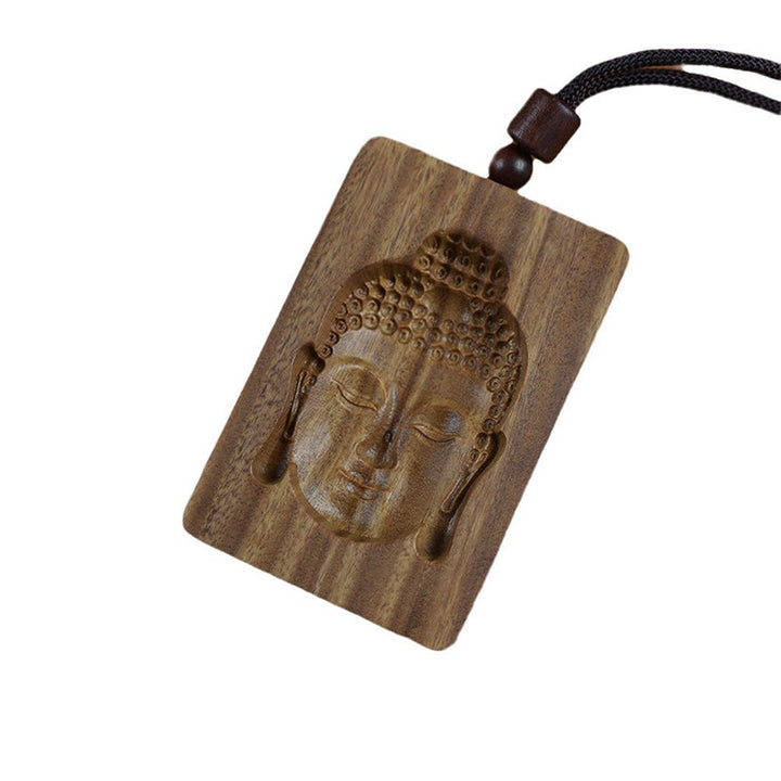 Colgante con símbolo positivo de Buda de sándalo verde y Buddha Stones de Buda - image 12
