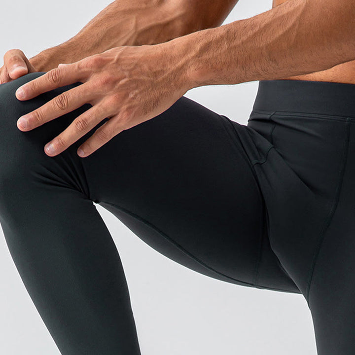 Pantalones deportivos transpirables elásticos de cintura alta con diseño de Buddha Stones para hombre