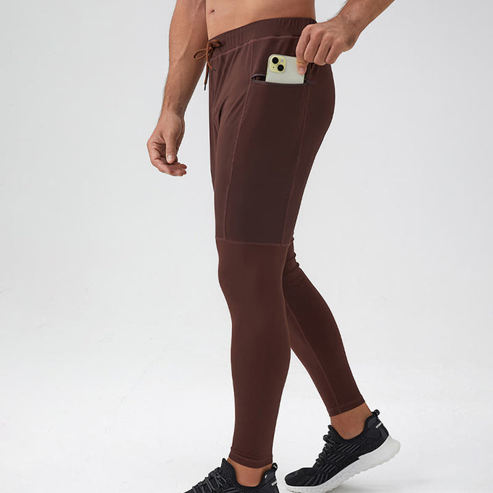 Pantalones deportivos de cintura alta con diseño de Buddha Stones, transpirables y de secado rápido para hombre con bolsillo con cremallera - image 1