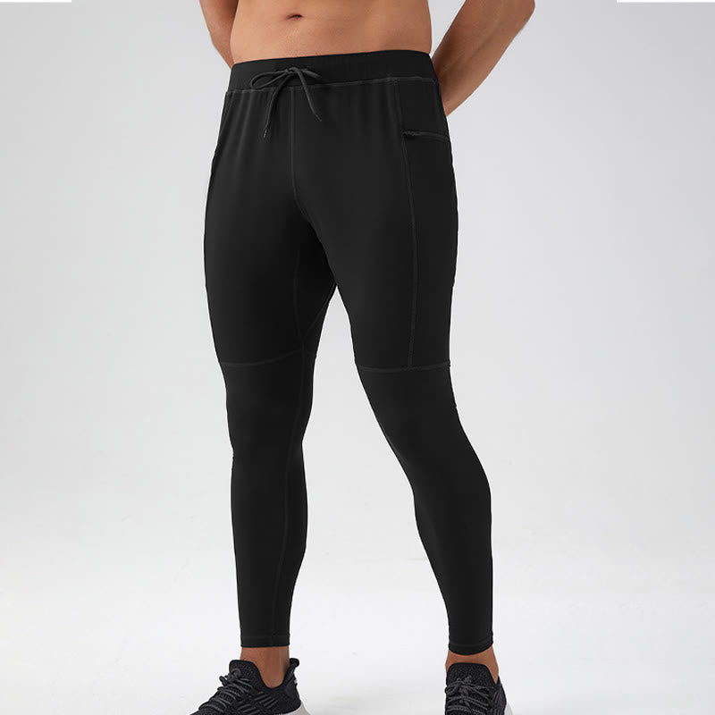 Pantalones deportivos de cintura alta con diseño de Buddha Stones, transpirables y de secado rápido para hombre con bolsillo con cremallera - image 22