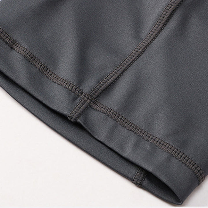Pantalones cortos deportivos de secado rápido, ajustados y elásticos de Buddha Stones para hombre con bolsillos con cremallera