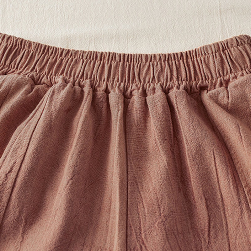 Pantalones cortos holgados de pierna recta estilo casual Buddha Stones, de 7 a 8 pulgadas de largo, estilo harem para mujer con bolsillos. - image 3