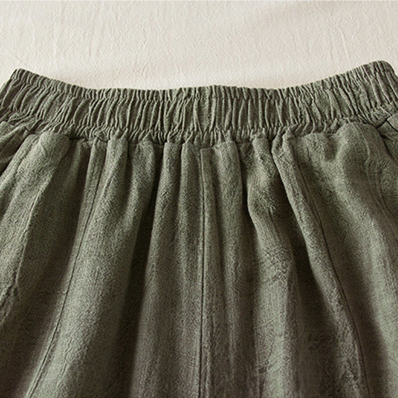 Pantalones harén de algodón para mujer, informales, holgados, de pierna recta, de longitud 7-8, con bolsillos y estampado de Buddha Stones - image 14