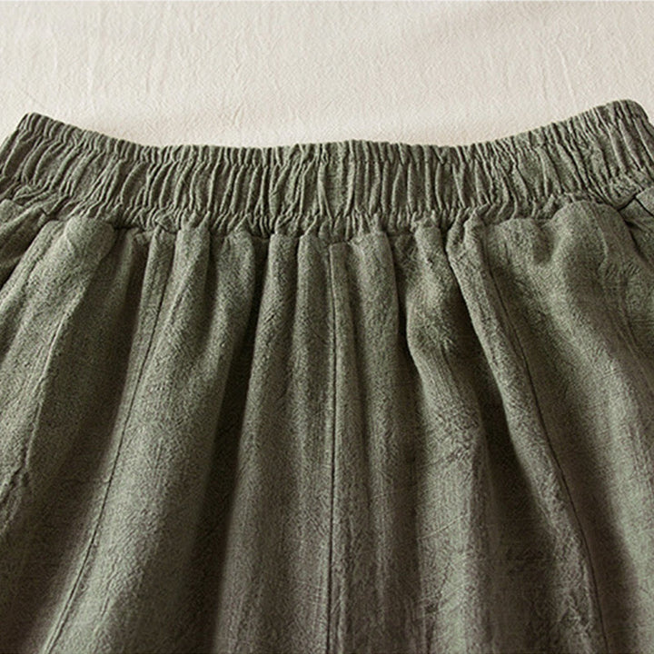 Pantalones harén de algodón para mujer, informales, holgados, de pierna recta, de longitud 7-8, con bolsillos y estampado de Buddha Stones - image 14