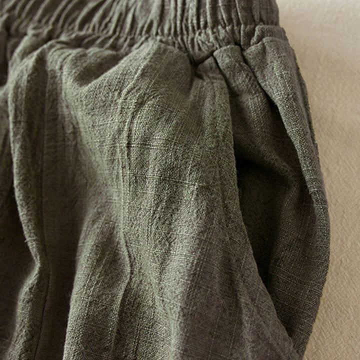 Pantalones cortos holgados de pierna recta estilo casual Buddha Stones, de 7 a 8 pulgadas de largo, estilo harem para mujer con bolsillos. - image 15