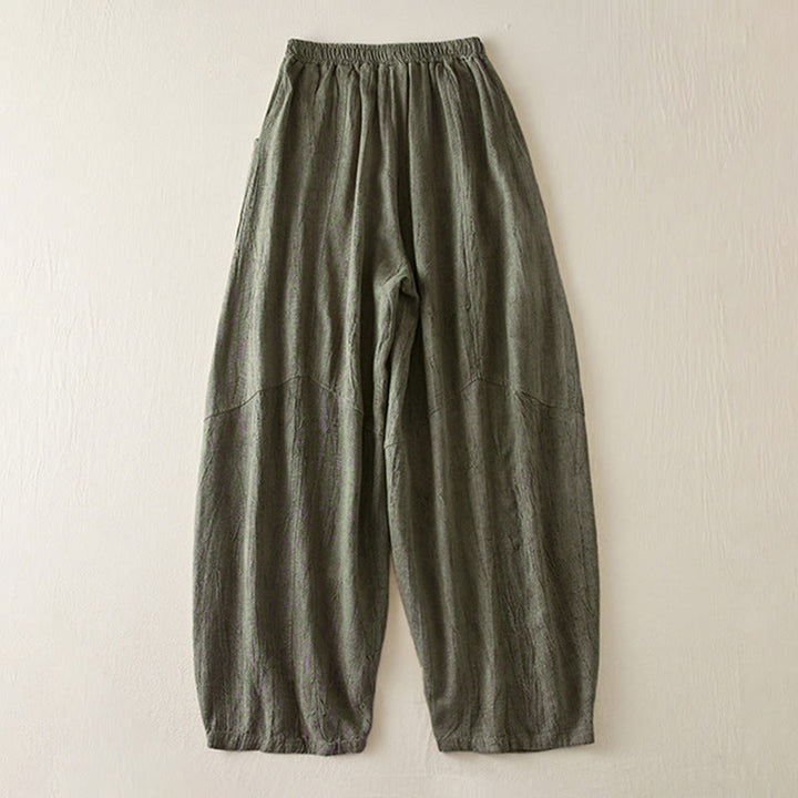 Pantalones harén de algodón para mujer, informales, holgados, de pierna recta, de longitud 7-8, con bolsillos y estampado de Buddha Stones - image 10