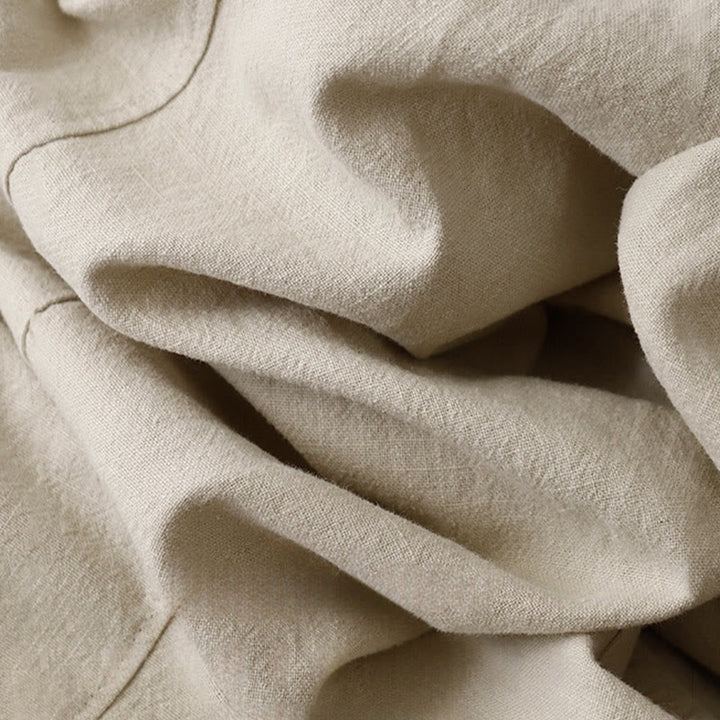 Pantalones harén de lino y algodón para mujer, de largo 7-8, informales, con bolsillos y estampado Buddha Stones - image 8