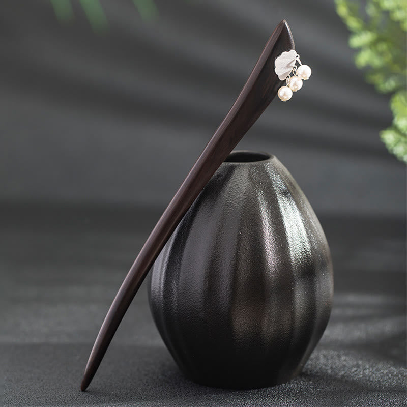 Horquilla de plata de ley 925 con diseño de nube de ébano y piedras de Buddha Stones - image 7