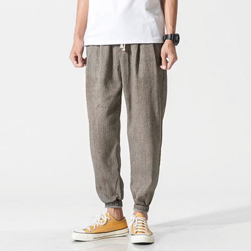 Pantalones de hombre con diseño de Buddha Stones y cordón ajustable con bolsillos