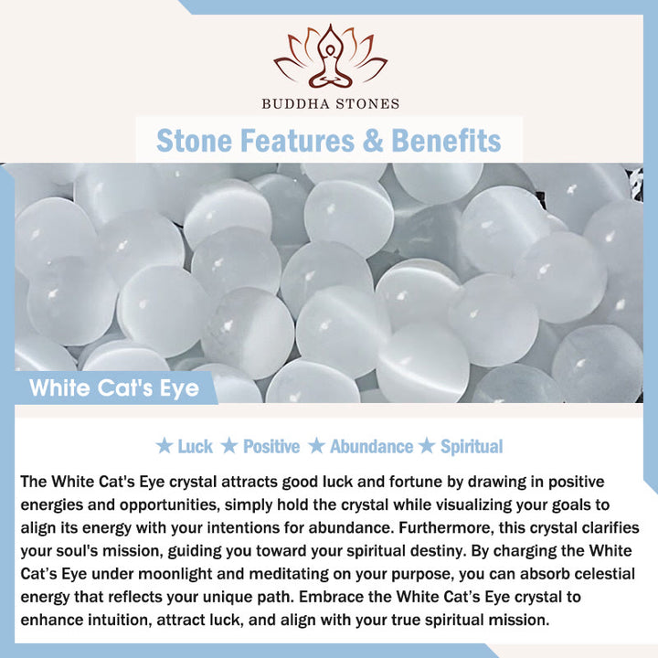 Buddha Stones Colgante de collar con forma de bola redonda de ojo de gato que inspira confianza - image 26