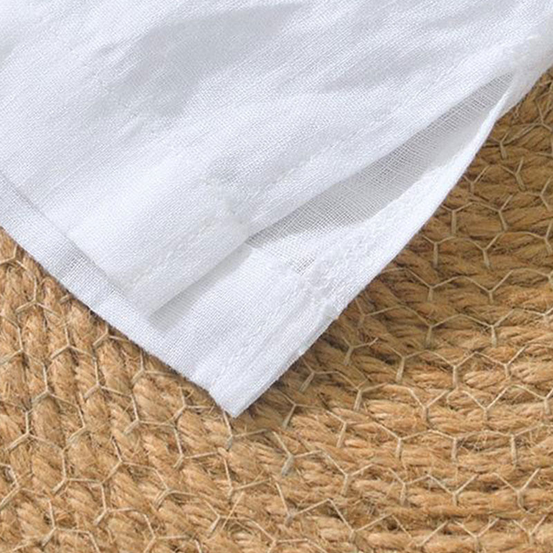 Camisa informal de lino con cuello en V y manga corta para hombre con estampado de Buddha Stones - image 25