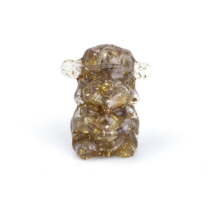 Buddha Stones, Dios de la Riqueza, Amatista, Cristal, Resina, Energía, Fortuna, Decoración del Hogar