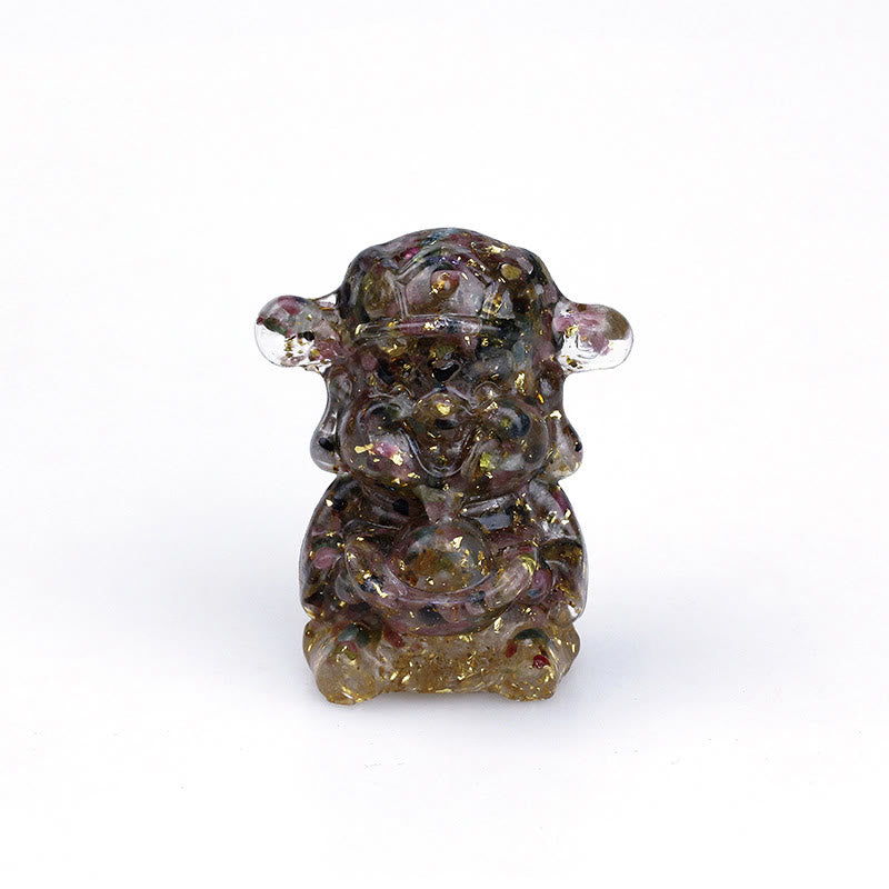 Buddha Stones, Dios de la Riqueza, Amatista, Cristal, Resina, Energía, Fortuna, Decoración del Hogar