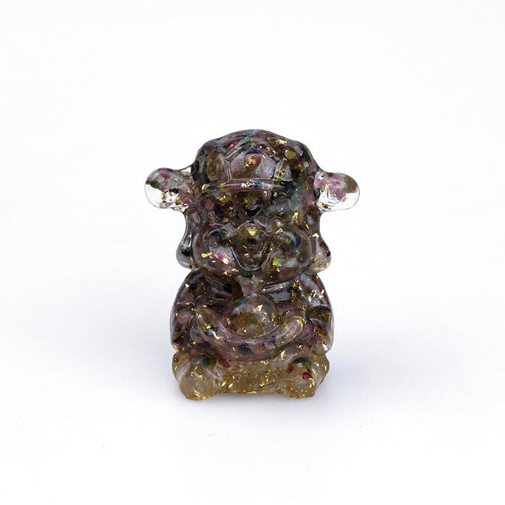 Buddha Stones, Dios de la Riqueza, Amatista, Cristal, Resina, Energía, Fortuna, Decoración del Hogar