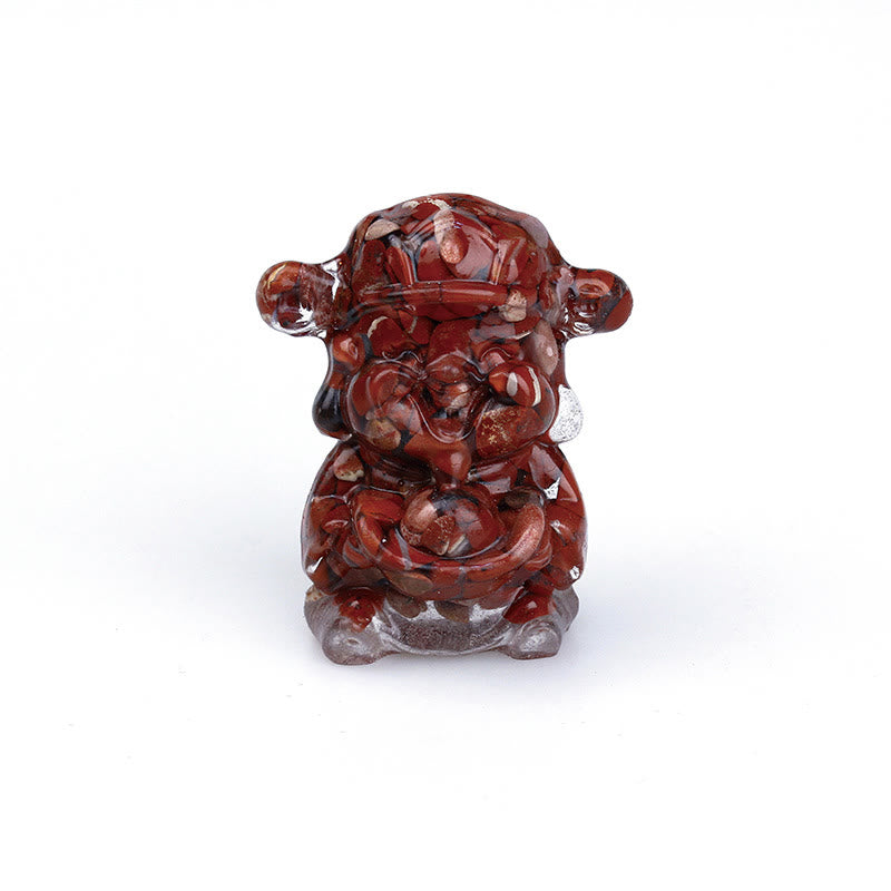 Buddha Stones, Dios de la Riqueza, Amatista, Cristal, Resina, Energía, Fortuna, Decoración del Hogar