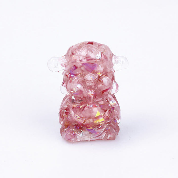 Buddha Stones, Dios de la Riqueza, Amatista, Cristal, Resina, Energía, Fortuna, Decoración del Hogar