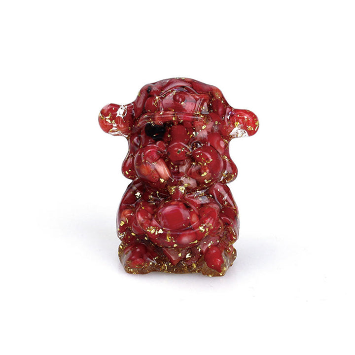 Buddha Stones, Dios de la Riqueza, Amatista, Cristal, Resina, Energía, Fortuna, Decoración del Hogar