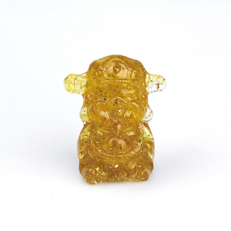 Buddha Stones, Dios de la Riqueza, Amatista, Cristal, Resina, Energía, Fortuna, Decoración del Hogar