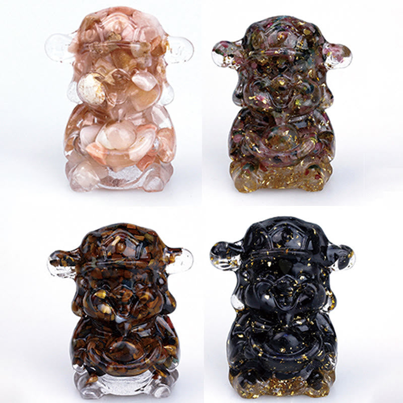 Buddha Stones, Dios de la Riqueza, Amatista, Cristal, Resina, Energía, Fortuna, Decoración del Hogar