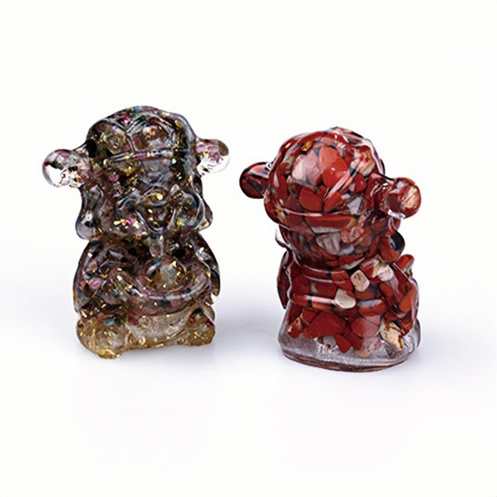 Buddha Stones, Dios de la Riqueza, Amatista, Cristal, Resina, Energía, Fortuna, Decoración del Hogar