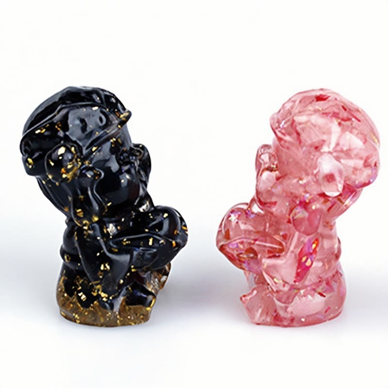 Buddha Stones, Dios de la Riqueza, Amatista, Cristal, Resina, Energía, Fortuna, Decoración del Hogar