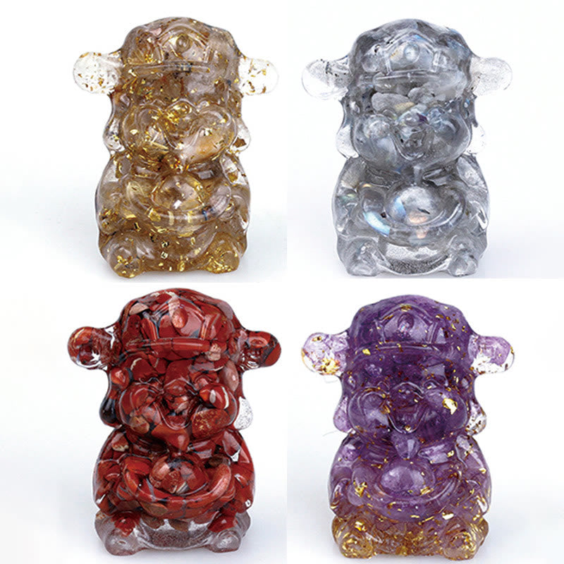 Buddha Stones, Dios de la Riqueza, Amatista, Cristal, Resina, Energía, Fortuna, Decoración del Hogar
