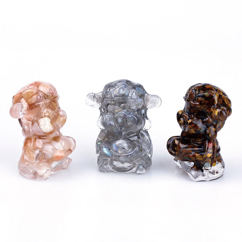 Buddha Stones, Dios de la Riqueza, Amatista, Cristal, Resina, Energía, Fortuna, Decoración del Hogar