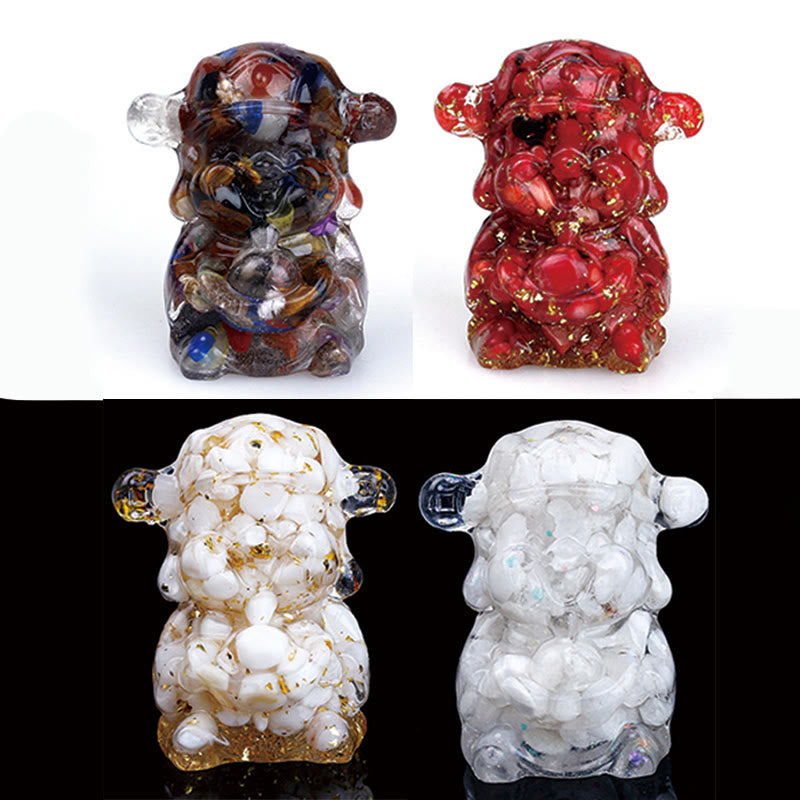 Buddha Stones, Dios de la Riqueza, Amatista, Cristal, Resina, Energía, Fortuna, Decoración del Hogar