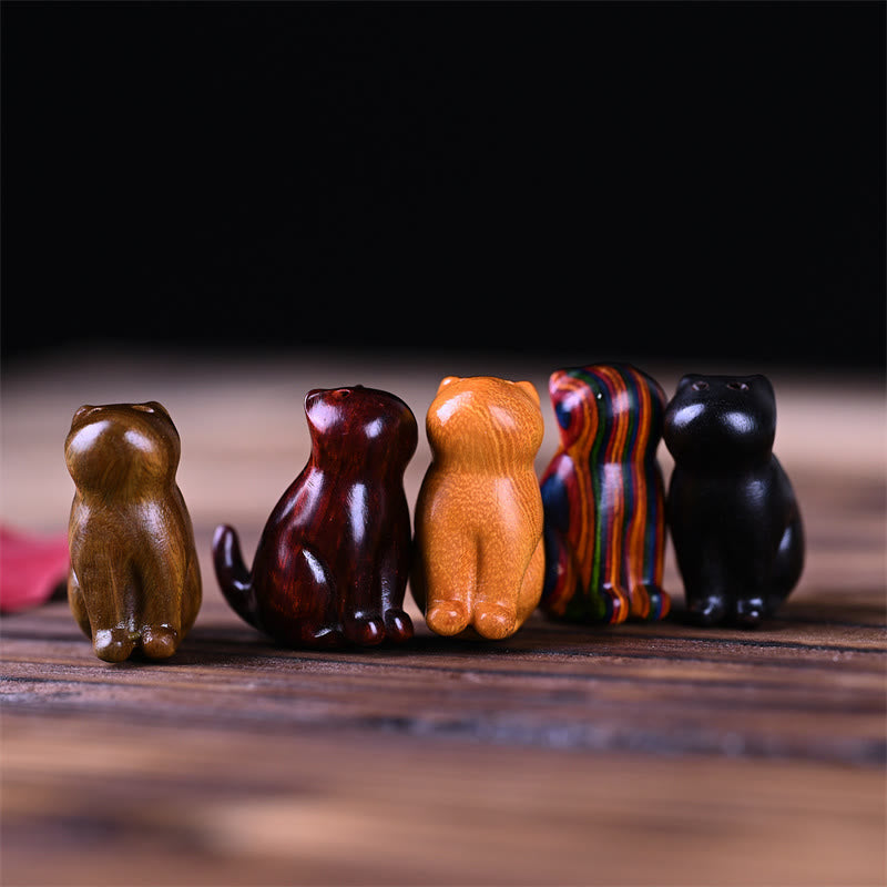 Buddha Stones con pequeñas hojas de sándalo rojo, ébano, sándalo, sándalo verde, mini gato de la suerte, ciervo, adorno colgante para teléfono. - image 1