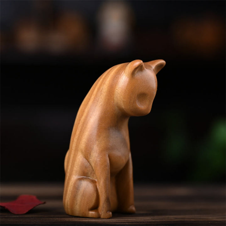 Buddha Stones, Gato Pequeño, Ratón, Sándalo Verde, Palosanto Rojo Africano, Paz, Decoración del Hogar - image 8