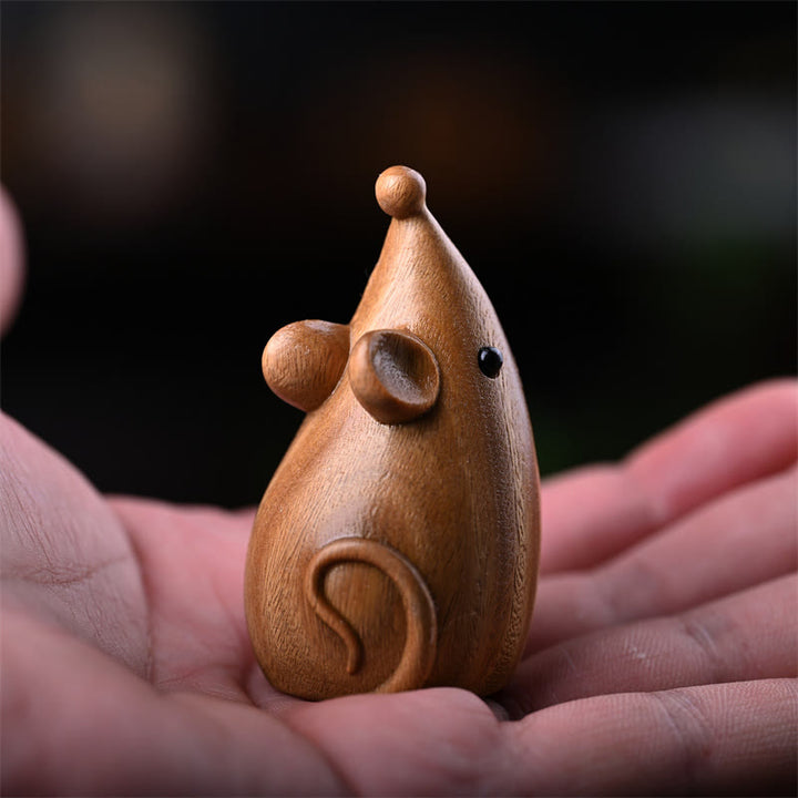 Buddha Stones, Gato Pequeño, Ratón, Sándalo Verde, Palosanto Rojo Africano, Paz, Decoración del Hogar - image 18