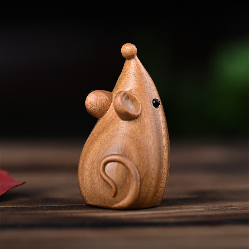 Buddha Stones, Gato Pequeño, Ratón, Sándalo Verde, Palosanto Rojo Africano, Paz, Decoración del Hogar - image 22