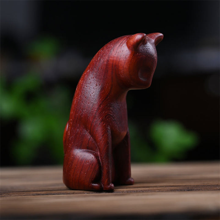 Buddha Stones, Gato Pequeño, Ratón, Sándalo Verde, Palosanto Rojo Africano, Paz, Decoración del Hogar - image 26