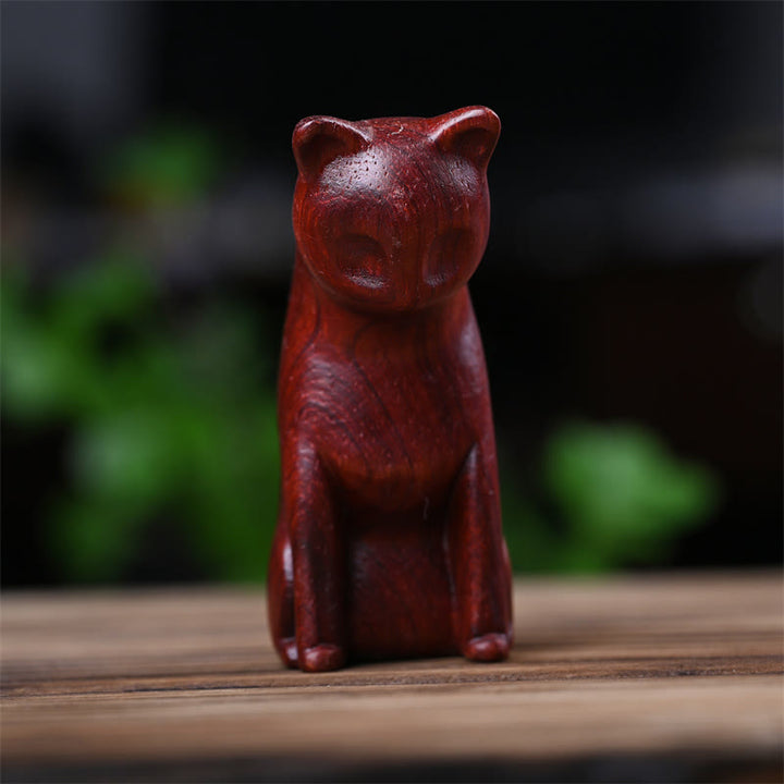 Buddha Stones, Gato Pequeño, Ratón, Sándalo Verde, Palosanto Rojo Africano, Paz, Decoración del Hogar - image 28